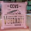 46" x 48" x 1/8" steel sign for a veterinary clinic