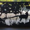 Custom Deer Wildlife Steel  Railing Panel