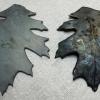 Before and After - Flat, lifeless steel blank transformed into metal art