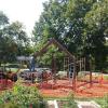 Setting and welding the heavy wall steel tubing Cloud House gable ends 