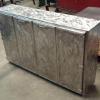 Custom, heavy duty type 304 stainless steel outdoor television cabinet, with bi-fold doors.
